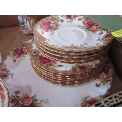 271 - A Royal Albert Old Country Rose part tea service, together with various other china and glass