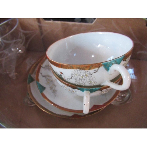 271 - A Royal Albert Old Country Rose part tea service, together with various other china and glass