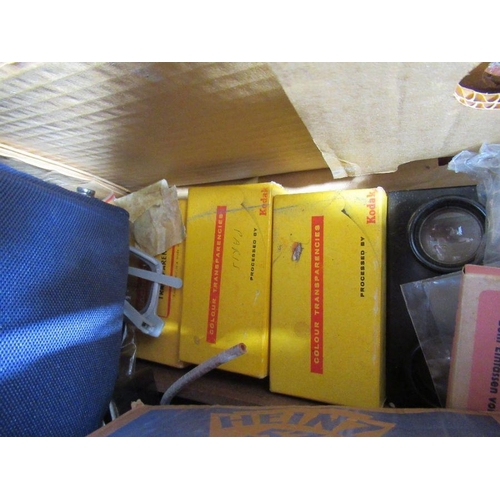 338 - Box of various vintage cameras and accessories