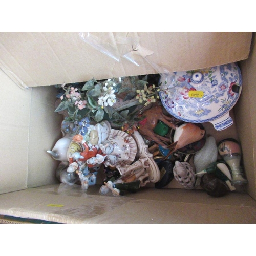 347 - Box of assorted china together with another box of sundries