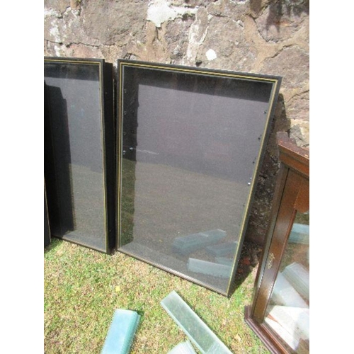 45 - Five glazed display cabinets, with glass shelves, width 22ins x height 34ins together with two corne... 