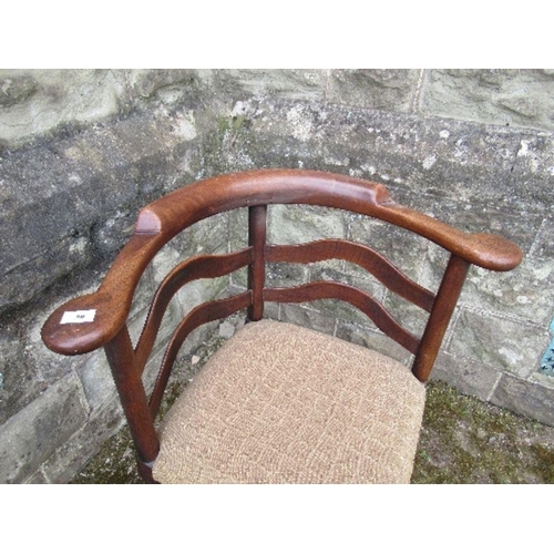 60 - A country ladder back corner chair