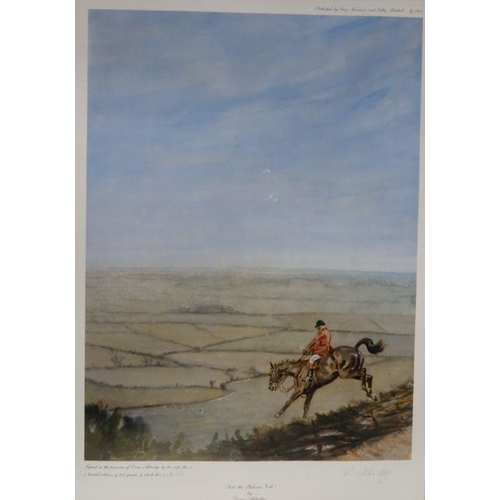 92 - Denis Aldridge, limited edition colour print, Into the Belvoir Vale, 16ins x 11.5ins, together with ... 