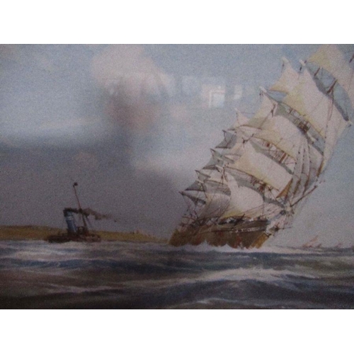 93 - A D Bell, watercolour, Return of the Pilot, 10ins x 14ins, together with A D Bell, watercolour, Off ... 