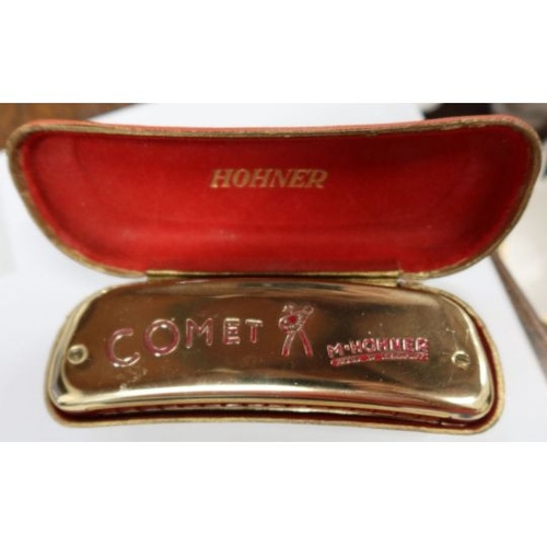 248B - A Hohner 'Comet' mouth organ together with another