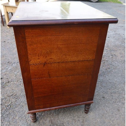 105 - 19th century mahogany commode, formed as a chest, width 23.5ins x depth 20ins x height 29.5ins