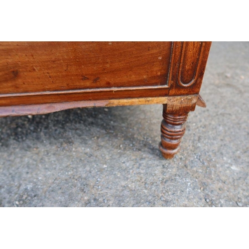 105 - 19th century mahogany commode, formed as a chest, width 23.5ins x depth 20ins x height 29.5ins