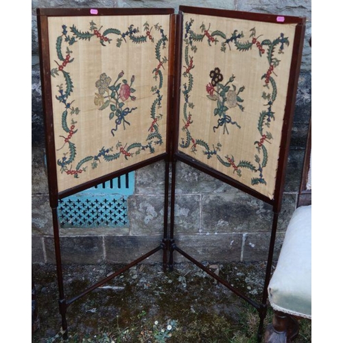 107 - Two antique continental carved chairs, one upholstered, the other with canework, together with a two... 