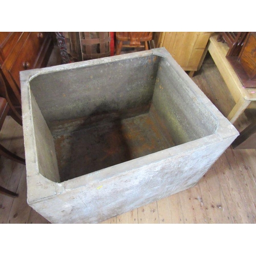 127a - A galvanised water tank, 36ins x 30ins, height 26ins