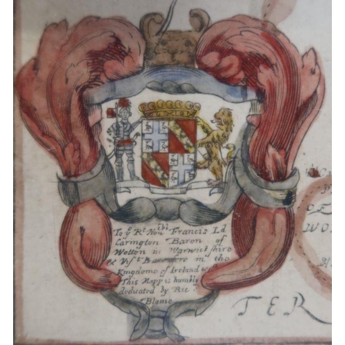 166 - R Blome, A Mapp of Warwickshire, hand coloured, 13ins x 11ins, together with a Robert Morden, hand c... 