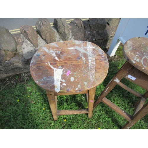 17 - Two pine stools