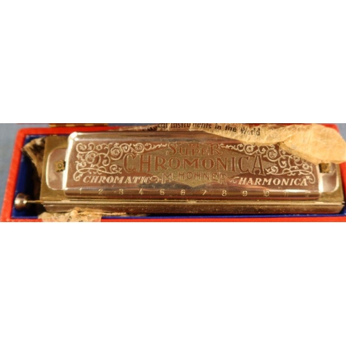 237 - M Hohner, The Super Chromonica Harmonica, No. 270, boxed