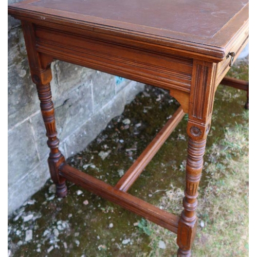 28 - An Edwardian Gillow & Co mahogany desk, with leather inset top, fitted with two frieze drawers, havi... 