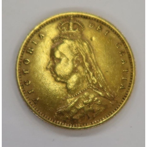 412 - An 1892 gold half sovereign