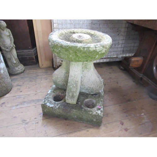 132b - A stone garden bird bath