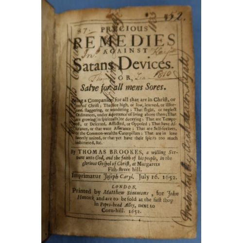 101 - Precious Remedies against Satans Devices, by Thomas Brookes, London 1652