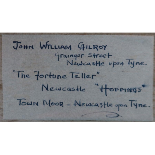 187 - John William Gilroy, oil on board, The Fortune Teller, 23ins x 18ins