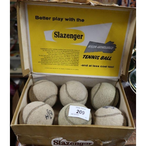 209 - A box of six Slazenger tennis balls