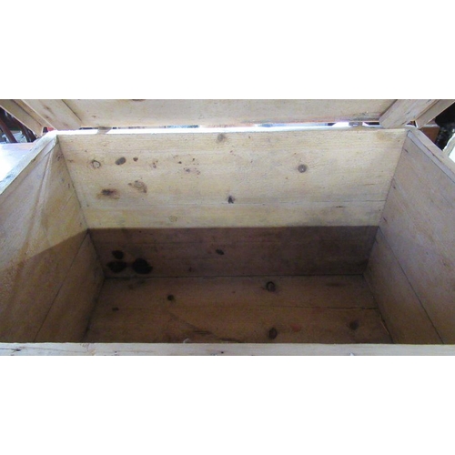 23 - A pine chest, width 34ins, height 21ins