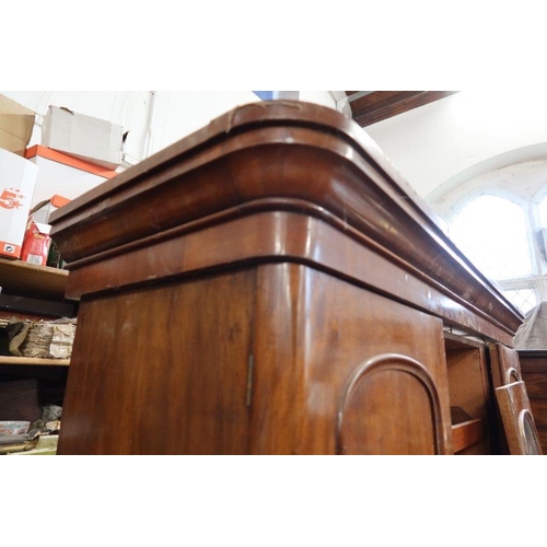 9C - A Victorian mahogany compactum, width 70ins