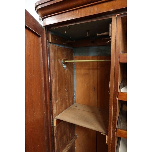 9C - A Victorian mahogany compactum, width 70ins