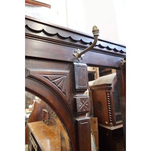 9D - A Victorian hall stand, width 47ins, height 52ins