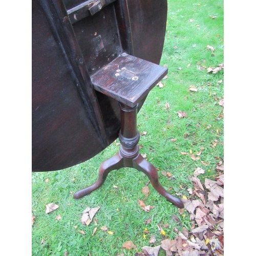 109 - A 19th century mahogany tripod table, diameter 32.5ins