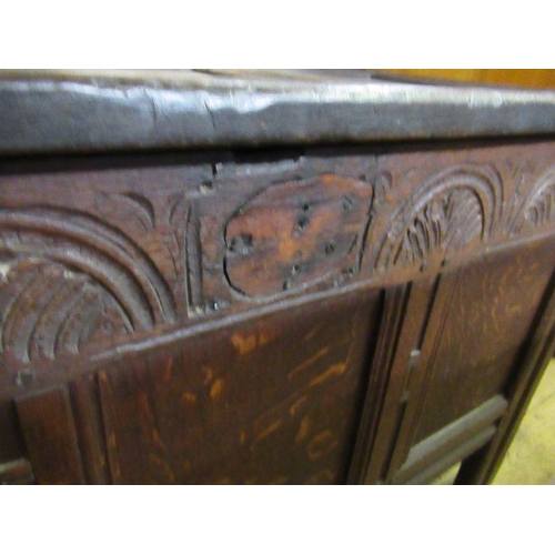 117 - 37968 An Antique coffer, width 39.5ins