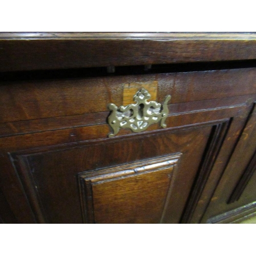 118 - An Antique oak coffer, width 39.5ins