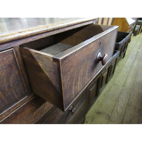 119 - A 19th oak chest of drawers, width 42ins