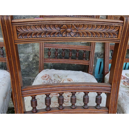 122 - A set of four Edwardian chairs