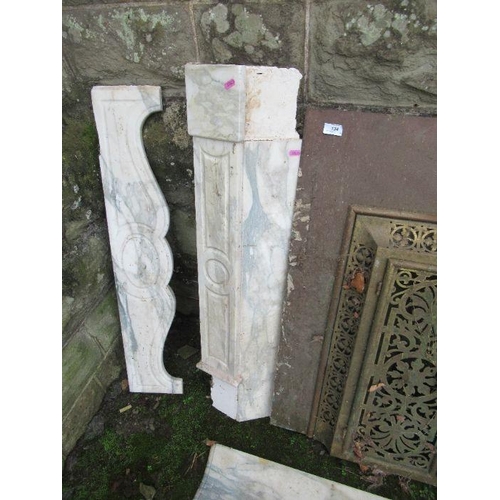 134 - A fire place with marble surround, af