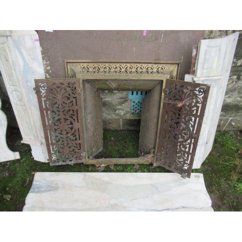 134 - A fire place with marble surround, af