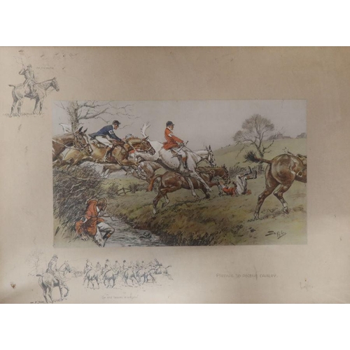 169 - Snaffles, Charles Johnson Payne, colour print, Prepare to Receive Cavalry, with snaffles mark and si... 