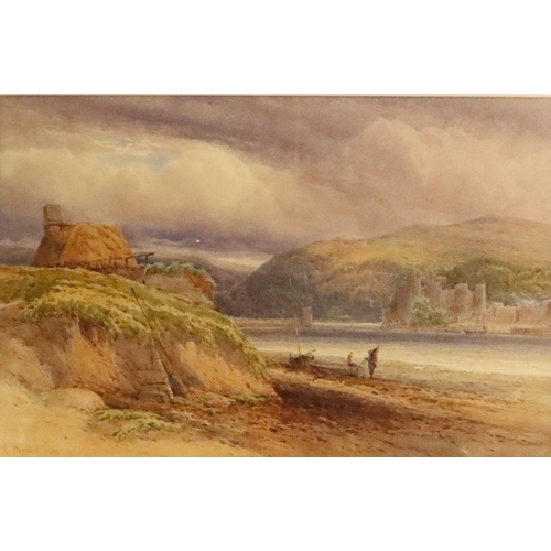 198 - Henry Martin Pope, watercolour, Conwy and the Castle, 9ins x 13.5ins