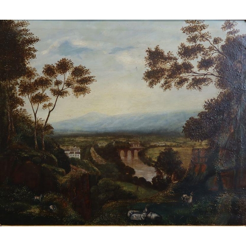 228 - A 19th century oil on canvas, The Peak District, landscape, 19ins x 23ins