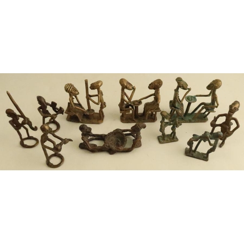 251 - Collection of African metal figures and figure groups