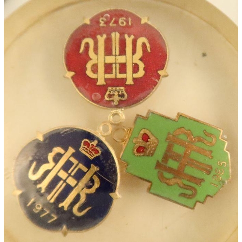 273 - A collection of Henley Royal Regatta enamel badges, five for the Stewards' Enclosure, dating from 19... 