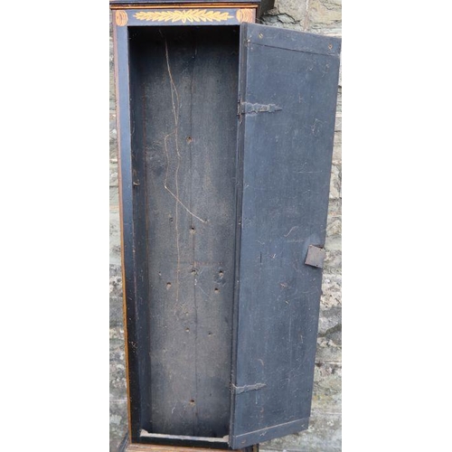 366 - Thomas Bourdon, London, an Antique long case clock, with square brass dial and silvered chapter ring... 