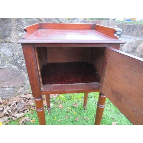 40 - A 19th mahogany pot cupboard, width 17ins, height 32ins