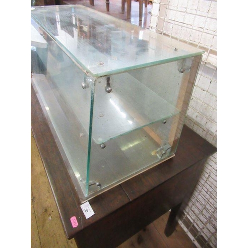 52 - A table top display cabinet, width 29.5ins, height 13.5ins