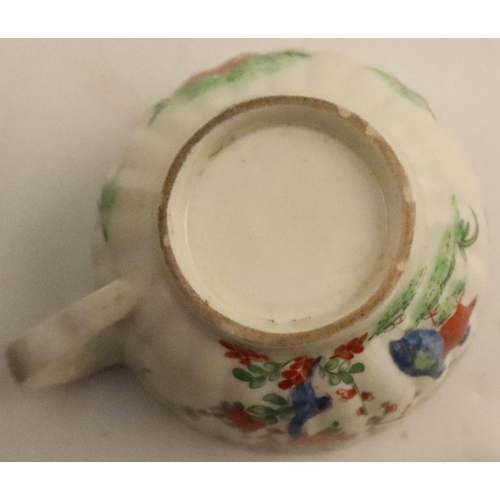 659 - A Worcester tea bowl, coffee cup and saucer decorated in colours with flowers and two quail - - No d... 