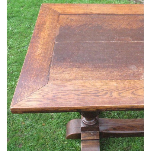 75 - A 17th century design oak dining table, length 72ins, width 30ins, height 31ins