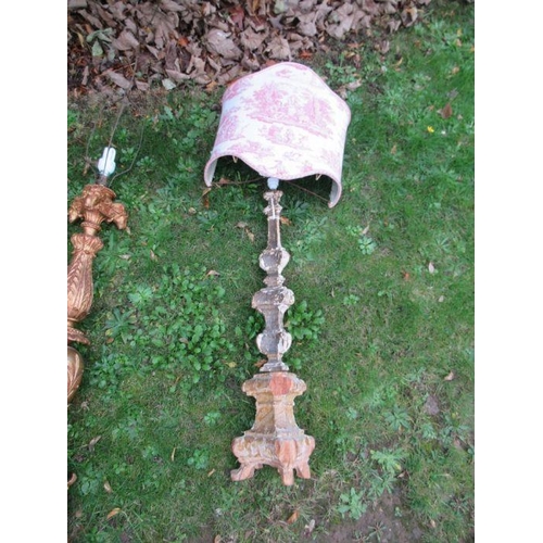 90 - Four ornate gilt table/standard  lamps