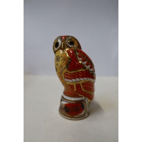 A Royal Worcester boxed Tawny Owl snuffer, from the Connoisseur Collection