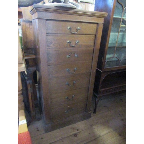61 - A Wellington chest, width 24ins, height 44ins, depth 17ins