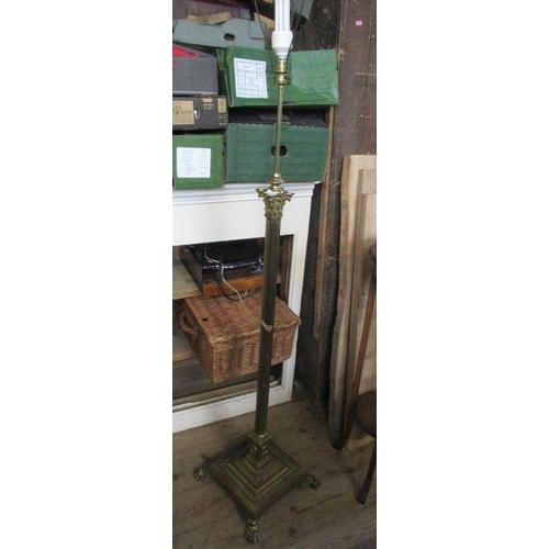 74 - A brass standard lamp
