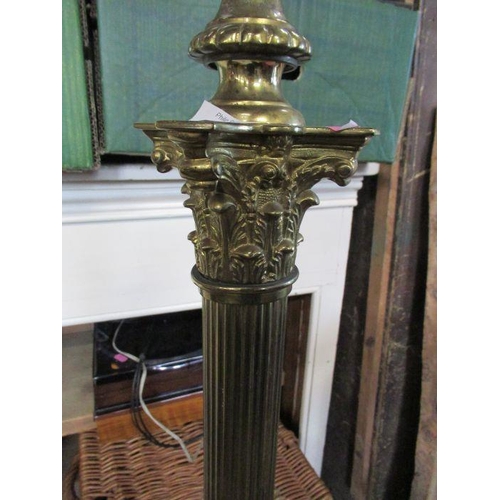 74 - A brass standard lamp