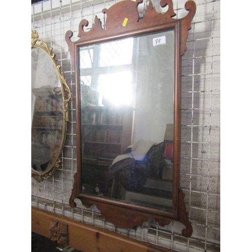 82 - Two Georgian design fret cut mirrors