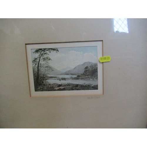 94 - A watercolour and three prints